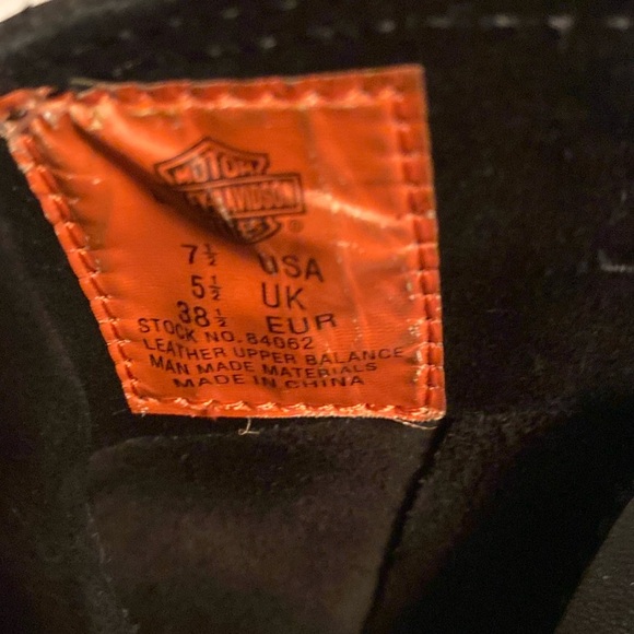 Harley Davidson boots 71/2 black - Picture 6 of 6